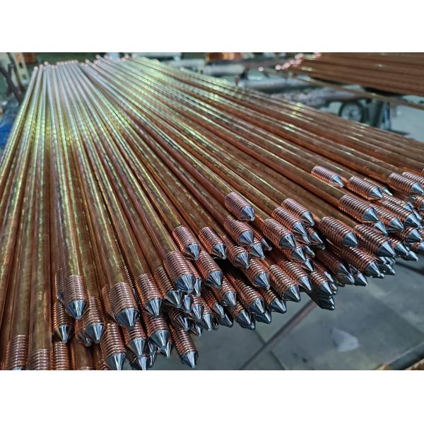 Robust Durable Copper-plated Ground Rods For Electrical Grounding
