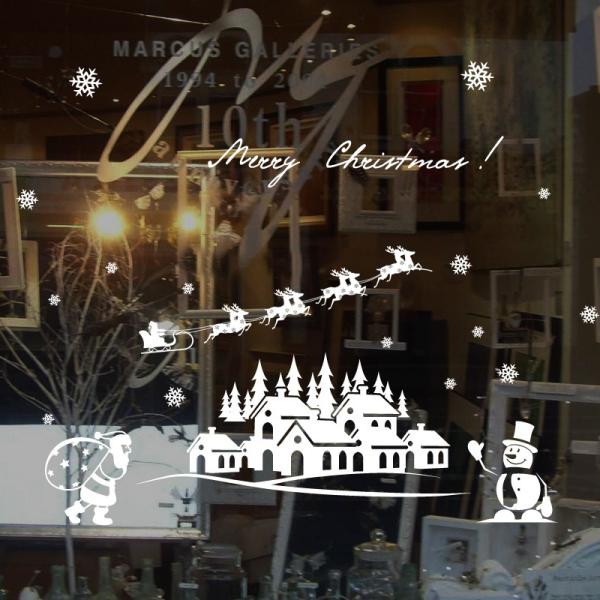 Santa Claus Snowman Christmas Decorations Wall Stickers Bedroom Home Decoration