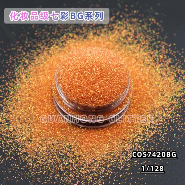 Luminous Yellow Purple Cosmetic Biodegradable Glitter Makeup Powder Bulk DIY Art 1/128