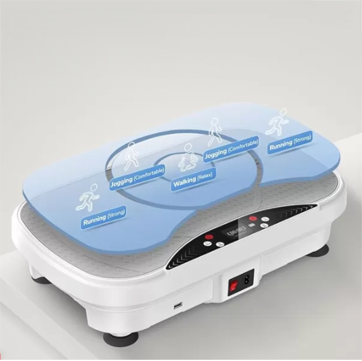 Multi-Color LED Vibration Plate for Home Fitness