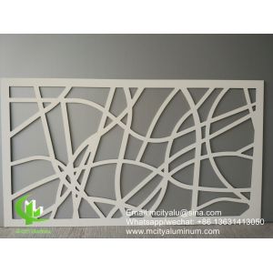 Écran de jardin en métal 3D écran de confidentialité en aluminium feuille de revêtement de façade en métal 2,5m décoration de façade murale