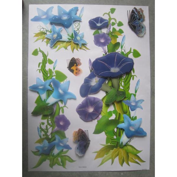 Colorful 3226 Removable Flower 3d Wall Decoration Stickers Used for Clear Wall Paper
