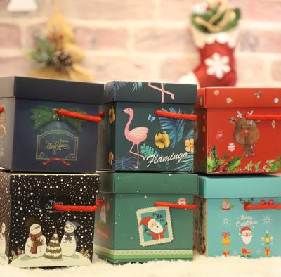 Personalized Christmas Paper Gift Boxes , Red Color Gift Packing Box