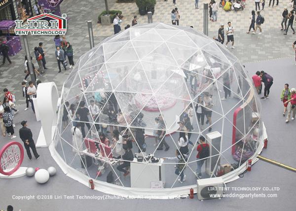 barracas exteriores da abóbada Geodesic de 60m com PVC transparente para o evento F1