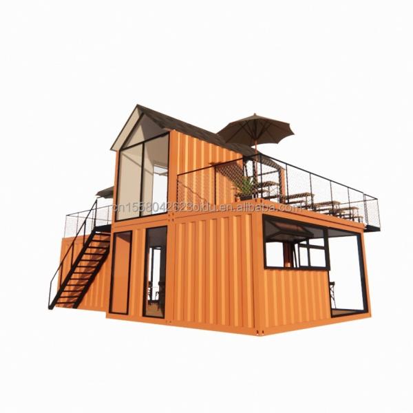 Customized Sloping Roof Steel Structure Villa Wall 50/75/100mm Wave Sandwich Panel Bathroom and 3 Bedroom Container House