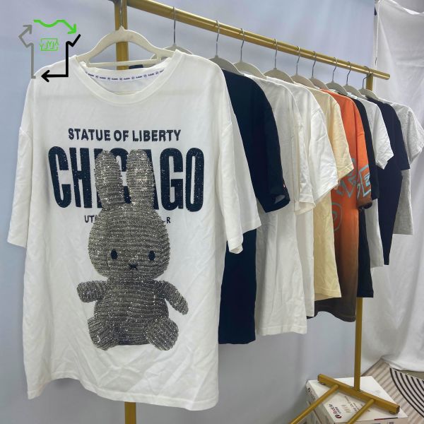 Mixed Styles Used Short Sleeve Second Hand Men Women Cotton T Shirt In Bales