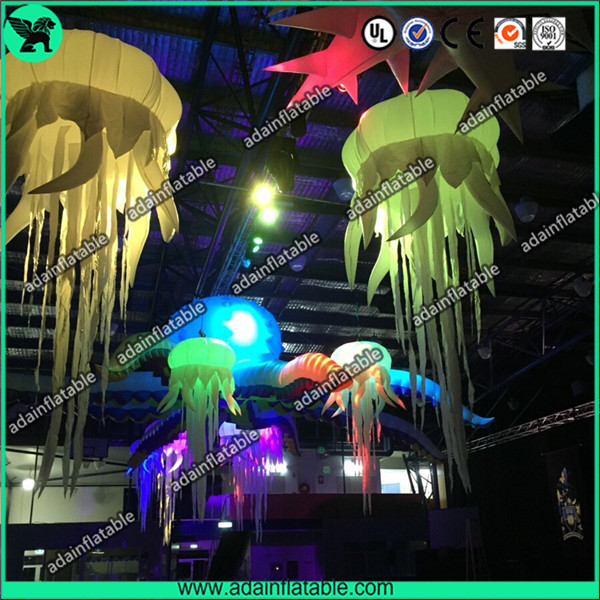 1m Stage Inflatable Lighting Led Decoration，Inflatable Jellyfish for Party