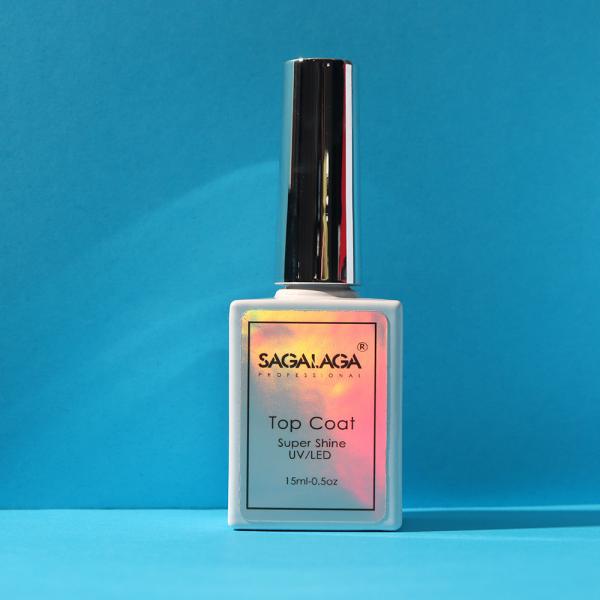 Professional Full Set Acrylic Nail Top Coat and Base Coat Kit SAGALAGA No Wipe Gel Polish for Long Lasting Results