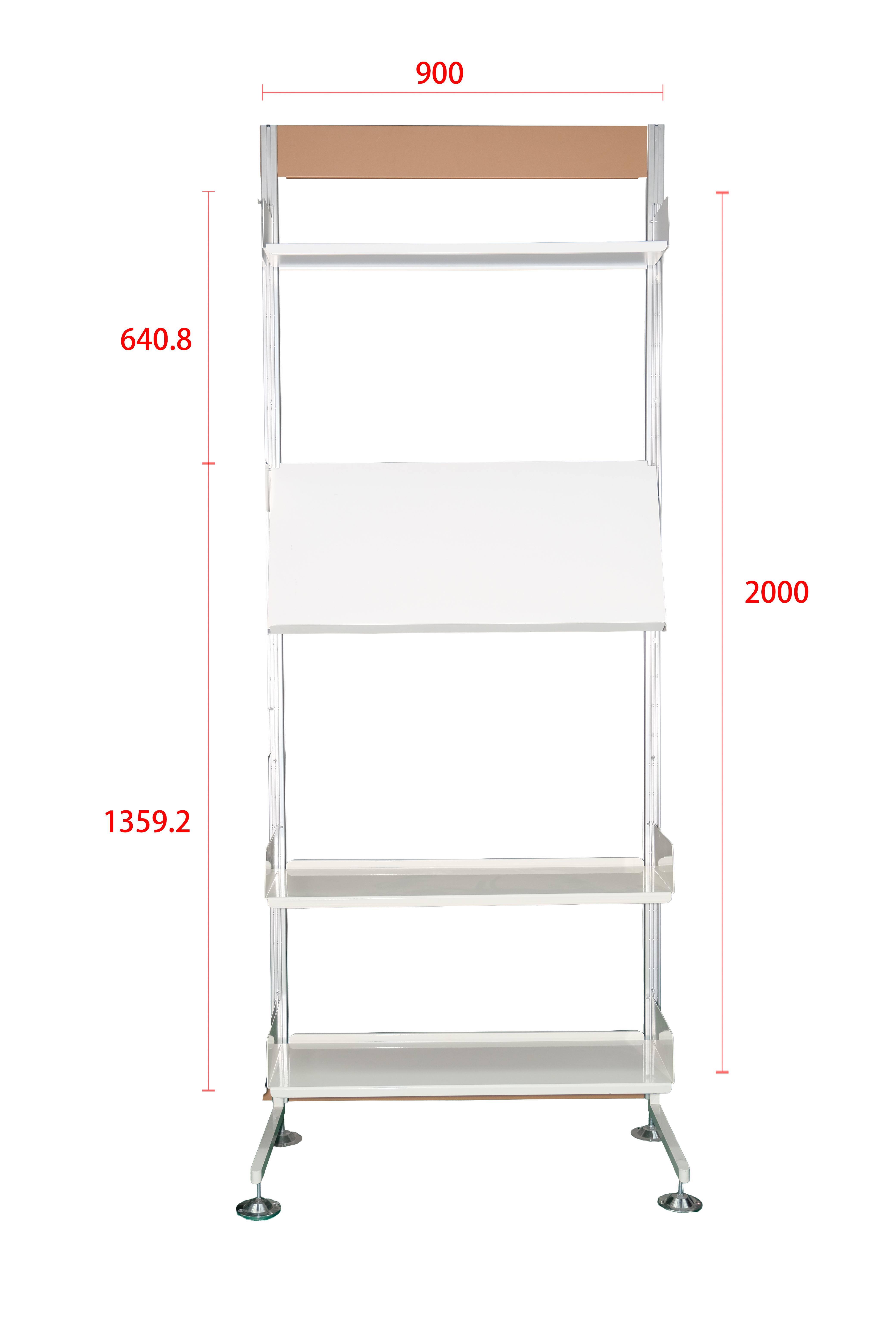 Flexible Detachable Metal Magnetic Height Adjustable Standing Storage Rack for Bookshelves