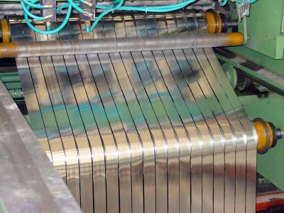 Aluminium 1300mm Steel Strip Slitting Machine AC7.5KW Vertical Slitting Machine
