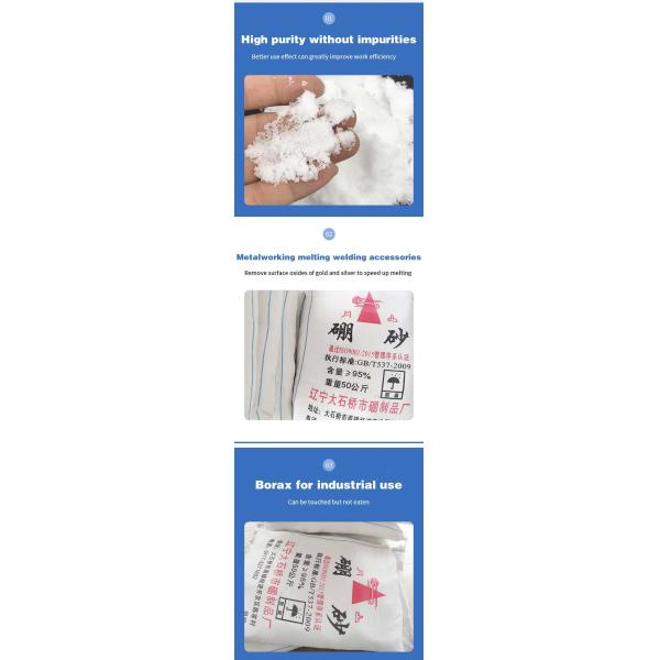 Matéria-prima de alta qualidade Borax Ten Hydrate Pulverizado Borax Decahydrate