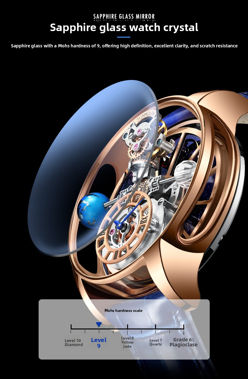 Eco Friendly Men's Luxury Wristwatch Solar Powered Movement Durable Construction Elegant Appearance Suitable Office Wear