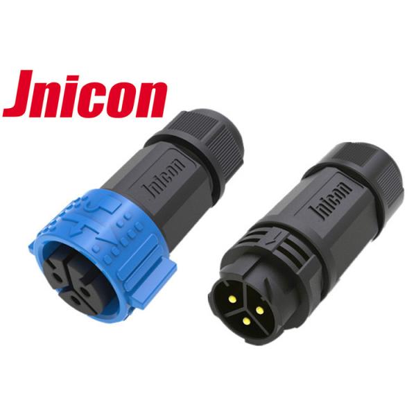 Male Female Waterproof Power Connector 3 Pin Flexible End Seal Design