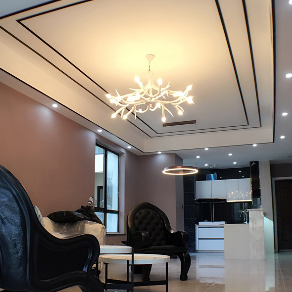 White faux antler chandelier lighting Pendant Lamp (WH-AC-20)