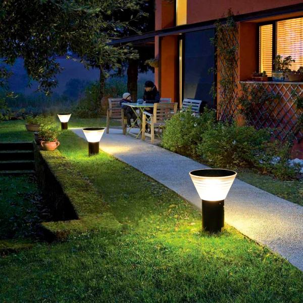Branco 3500K morno claro solar do jardim LED2835 exterior opticamente - controlado