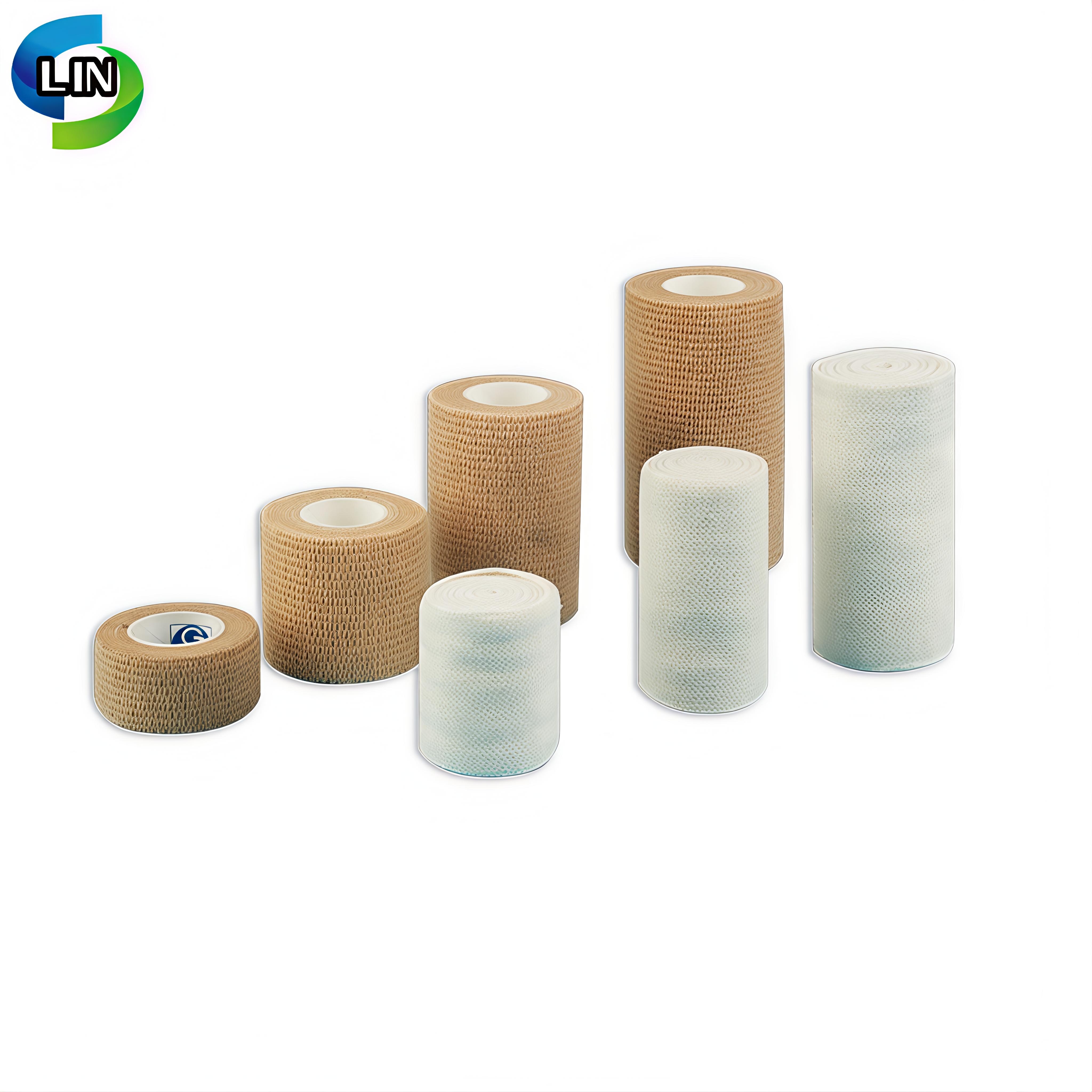 CE Certified Class I Medical Devices Self-Adhesive Elastic Bandage with Acrylic Acid Glue for Sports Protection