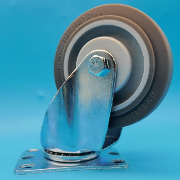 Quiet Operation Industrial Caster Wheels TPR Medium Non Marking Casters Light duty Trolleys  Furniture Casters