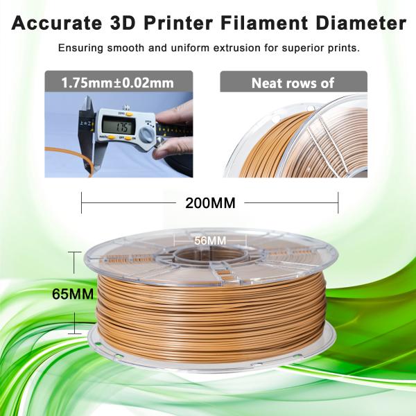 Filament pour imprimante 3D IBOSS PLA+ 1,75 mm Noyer clair 1,4 KG