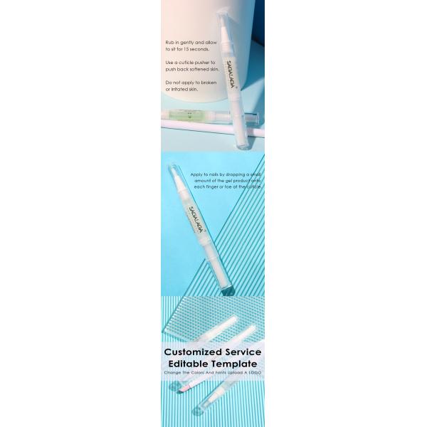 SAGALAGA manicura de la cutícula de aceite pluma de la cutícula de ablandador de extracción y empujador Kit para la pedicura con herramientas de cuidado de uñas conjunto