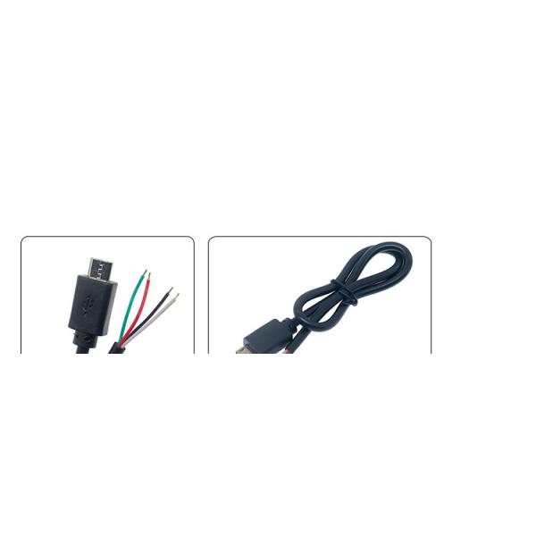 OEM Micro B V8 personalizado 5 pines USB macho para abrir Pigtail cables desnudos