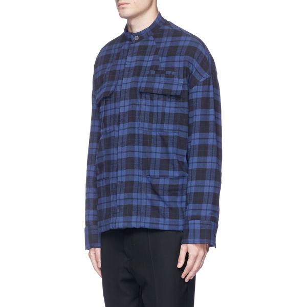 Leisure Style Plaid Shirt Flannel Jacket