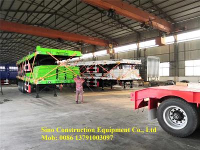 4 Axle 70 Ton Flat - Bed Heavy Duty Semi Trailers For Container And Bulk Goods