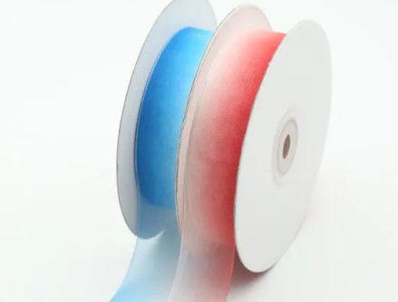 Gifts Packing Silk Organza Ribbon Custom Color With Color Washlight