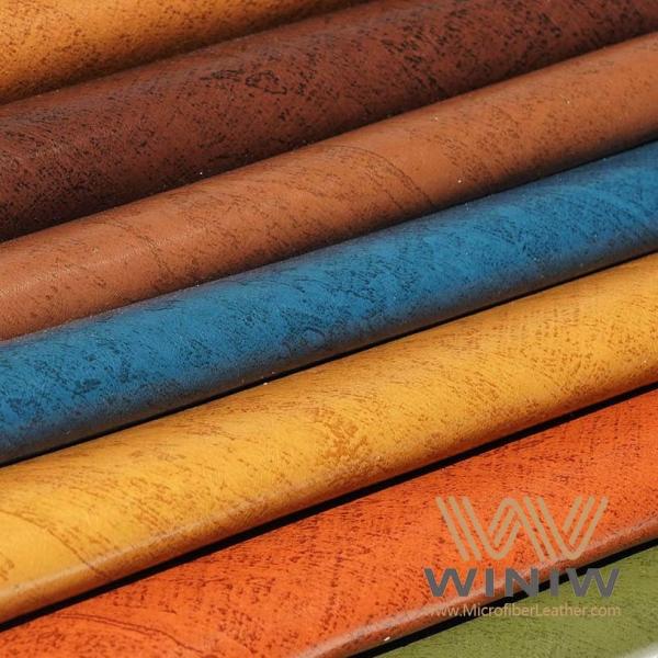 Breathable Synthetic Leather Upholstery 0.6mm - 2.0mm Thickness For Furniture