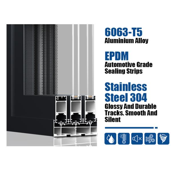 Patios And Gardens Aluminium Sliding Front Doors With Energy Efficient Glass