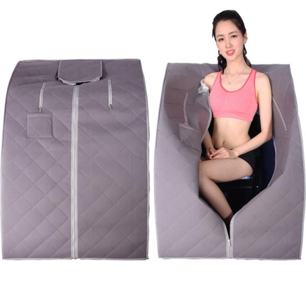 Indoor Mini Steam Portable Infrared Sauna 1 Person Size Indoor Gray Color