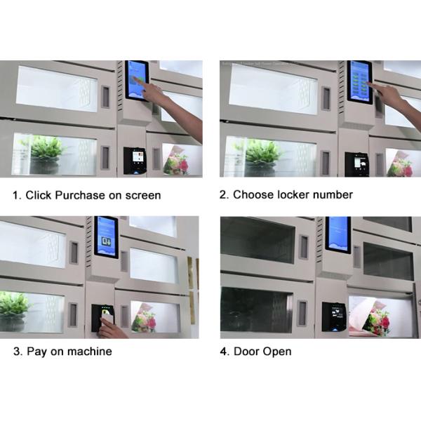 Умные Refrigerated шкафчики доставки пакета с экраном касания и Wifi 50Hz