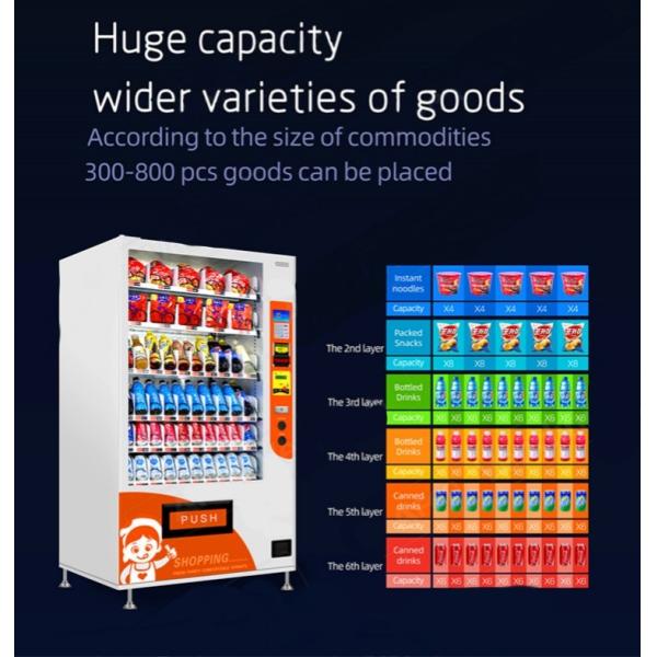 Manufacturer Convenient Store Vending Machines For Food And Drinks Snacks