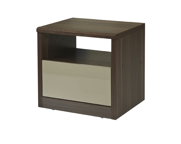 fashion wooden Bed and night stands, double bed and nightstands in bedroom