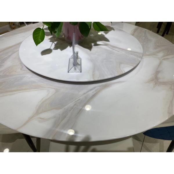 5 Pieces Contemporary Dining Table Sets , White Modern Marble Top Dining Table