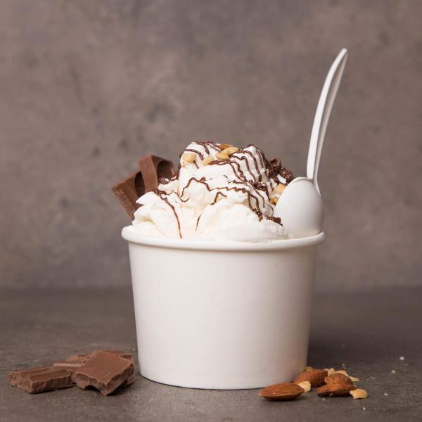 Eco amigable robusto de 12 oz copas de helado de papel de helado macetas