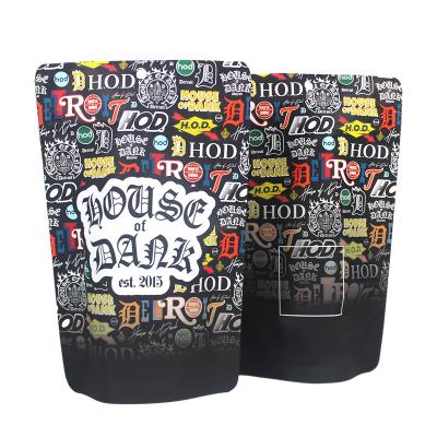 Custom Printed Zipper Smell Proof Mylar Bag Soft Touch 3.5g Child Resistant For Edibles