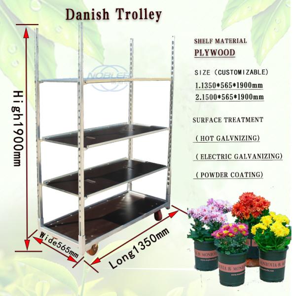 Collapsible Custom Danish Flower Trolley For Horticulture And Logistics Turnover