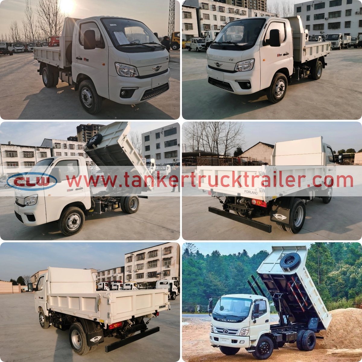 Mini Foton Forland 1 Tons Tipper Garbage Truck for Sanitation Services