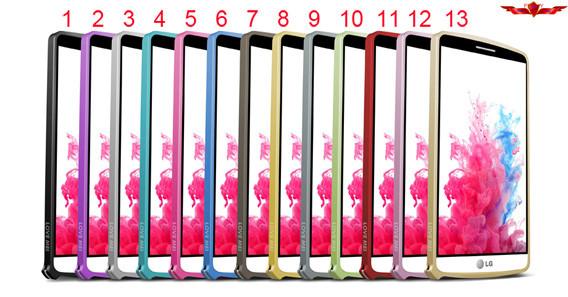 Hot Selling Hippocampal Buckle Metal Bumper For LG G3 Aluminum Material Multi Colors