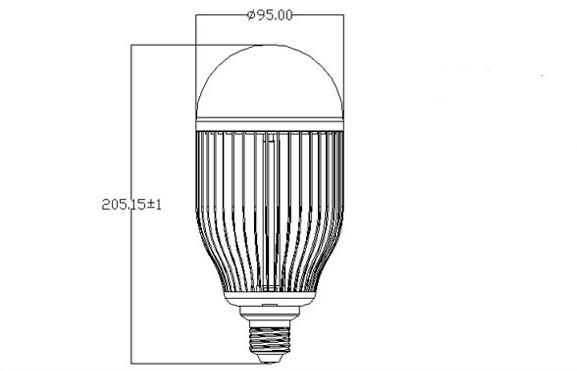 Alluminum alloy 18W E27 G95 LED led replacement lighting Bulb SMD 2835