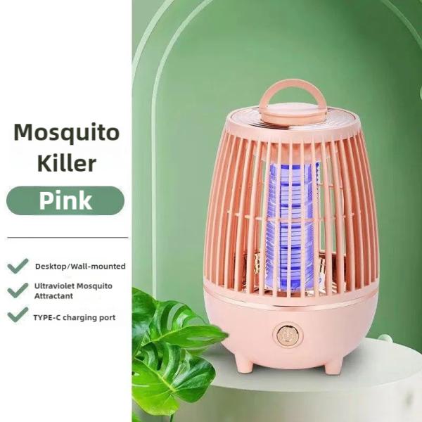 USB Rechargeable Bug Zapper Lamp With High Voltage 2700V Newest Design Cleaning Brush And Li Battery