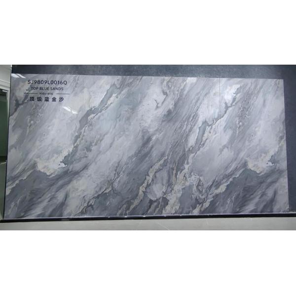 900x1800mm Grey Polished Glazed Porcelain Tile 0.5% W.A