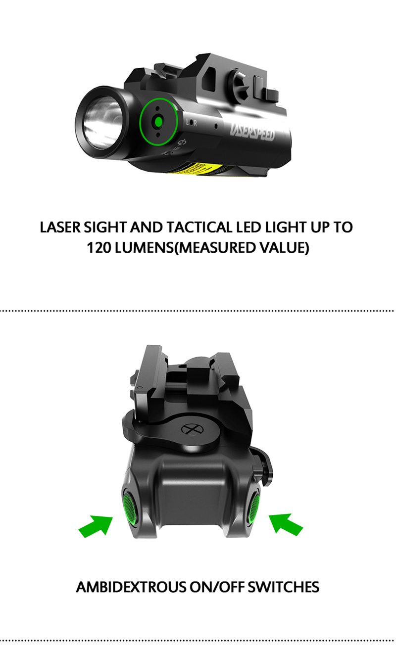 электрофонарь 88*40*49mm красного металла камеры лазера 650nm тактический