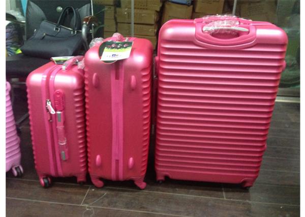 Sky Blue Abs Trolley  Luggage Set , Cute Carry On Luggage With Normal Combination Lock