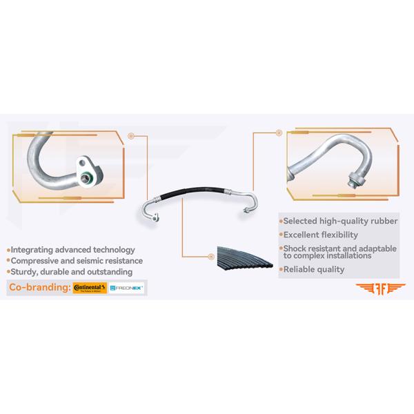 3M5H19N602ED Ford Focus 04-12 1.6L Car AC Suction Pipe Aluminum Suitable For