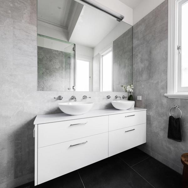 36 Inches Melamine Bathroom Vanity Units Matte White Plain Wall Mounted Bathroom Cabinet