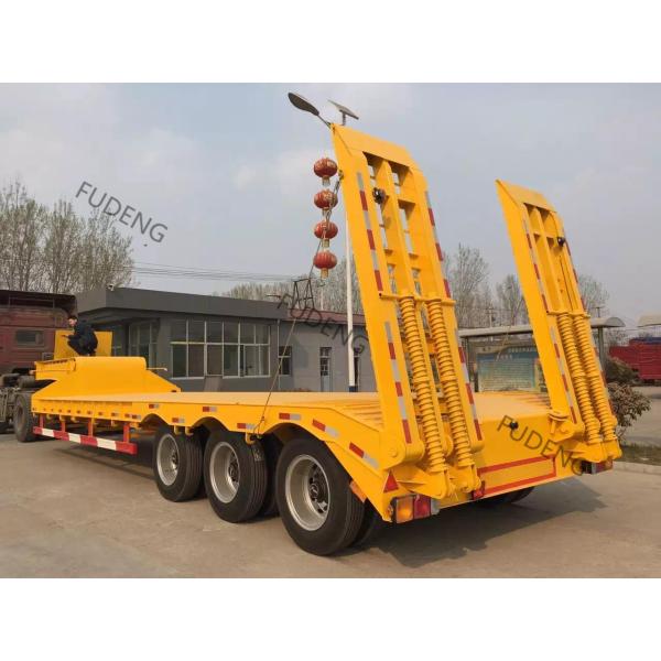 Transport Excavator 3 Axle 40 Ft 60t Semi Low Bed Trailer