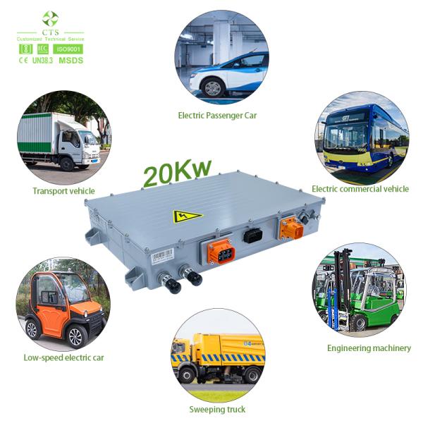 Alta tensión IP67 350-750V 20KW OBC Ev Cargador a bordo para autobús híbrido camión furgoneta motor eléctrico marina