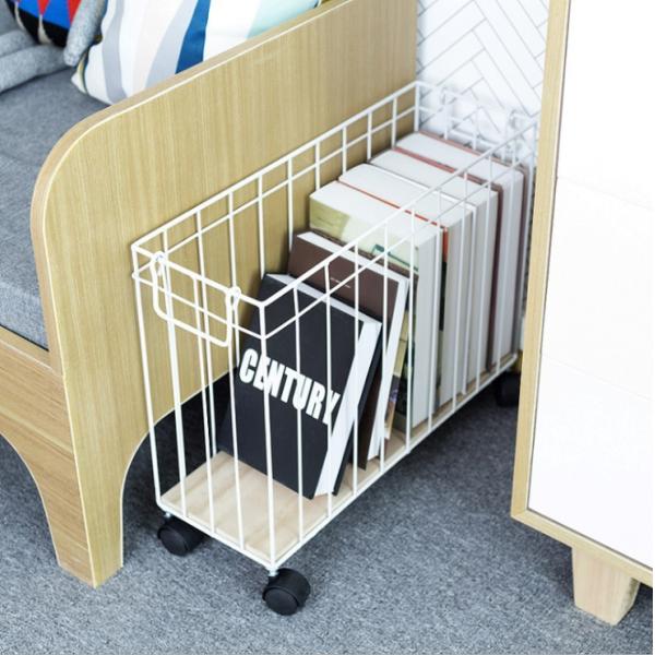 Iron Dirty Clothes Basket North Europe Simple Toy Book Sundry Basket With Wheel Sewing Storage Basket