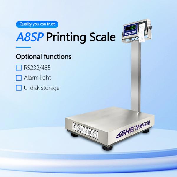 Stainless Steel Square Pole Printing Industrial Platform Scale 60cm*80cm
